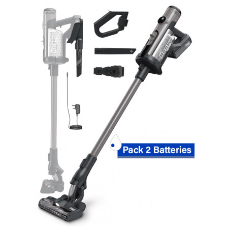 Aspirateur balai Henry Quick Gris 2 Batteries NUMATIC