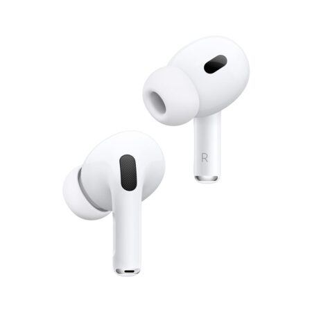 Apple AirPods Pro 2ème génération Blanc avec boîtier de charge MagSafe, idéal pour une écoute immersive avec réduction de bruit active.