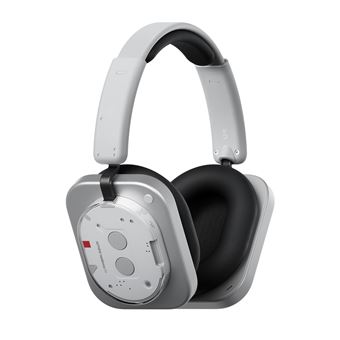 Casque sans fil nothing headphone 1 blanc avec réduction active du bruit et design moderne posé sur fond clair