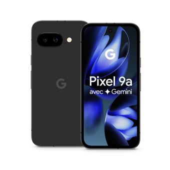 Smartphone Google Pixel 9a 5G, écran 6,3", double SIM, et caméra 50 MP, avec une expérience rapide et fluide en 5G.