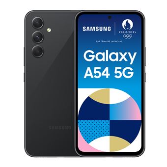 Samsung galaxy a54 5g avec écran AMOLED lumineux et design moderne, smartphone performant adapté à un usage quotidien