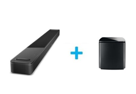 Barre de son Bose Smart Ultra Dolby Atmos avec module de basses Bose 700 noire pour une expérience audio premium et immersive