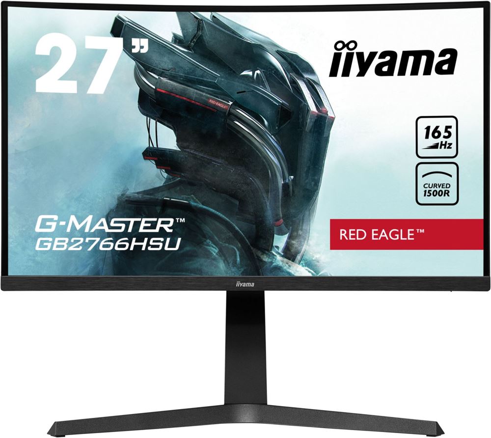 Moniteur gaming noir Iiyama G-Master avec écran incurvé full hd haute performance.