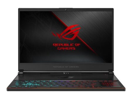 Le pc portable asus rog zephyrus s ouvert montrant son système de refroidissement innovant.