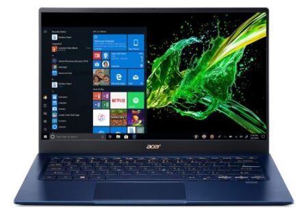 Image du acer swift 5 sf514-54t-53ee avec écran 14 pouces tactile, Intel Core i5, 16 Go RAM et SSD 512 Go, design ultra fin et léger.