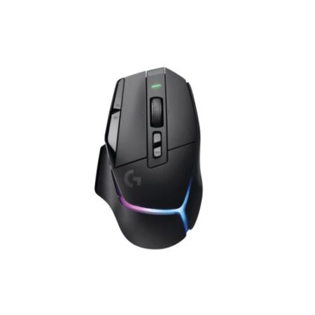 Souris logitech g g502 x plus souris sans fil noire avec capteur optique et récepteur USB 2.4 GHz pour gaming haute précision et réactif.