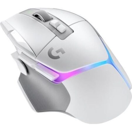 Souris gamer Logitech G G502 X Plus sans fil blanc avec capteur optique et éclairage RVB pour gaming précis et moderne