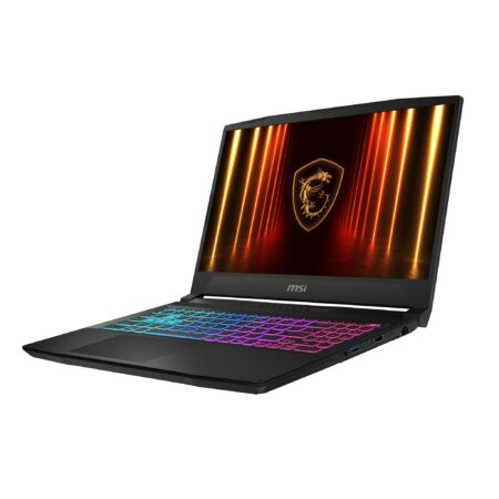 Le pc portable msi katana 15 hx i7-14650hx affichant l'interface de Windows 11 Pro sur son écran.