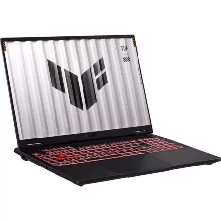 Image du pc portable asus tuf gaming f16 i7 32go 1to montrant un ordinateur portable gamer ASUS TUF F16 avec écran 16 pouces et design robuste haute performance.
