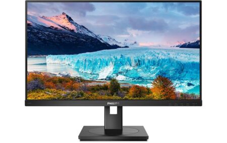 Moniteur professionnel Philips S-line 243S1 utilisant un écran pc usb-c full hd 75 hz pour une productivité maximale.