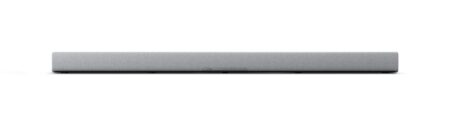 Image de la barre de son yamaha true x sr x40a dolby atmos 2.1.2 blanc et gris avec design moderne et haut-parleurs verticaux pour son immersif 3D.