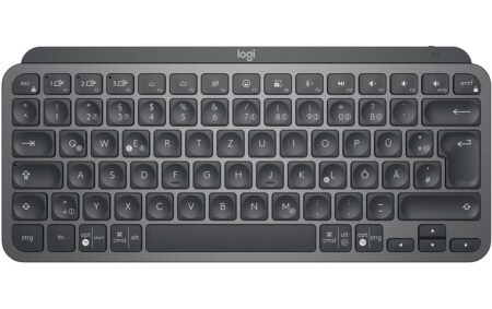 Clavier compact sans fil gris graphite clavier logitech mx keys mini avec disposition suisse qwertz.