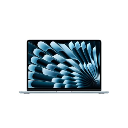 Image du macbook air 13 pouces apple montrant un ordinateur portable fin en aluminium ouvert sur un bureau moderne avec écran lumineux clavier élégant design minimaliste professionnel performance mobilité usage