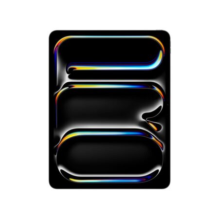 Tablette apple ipad pro 13 puce m5 wi-fi 8ème génération vue de face avec un affichage coloré.