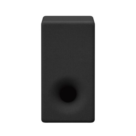 Image du caisson de basse sony sa-sw3 compact sans fil noir avec design discret et basses profondes pour système home cinéma Sony.