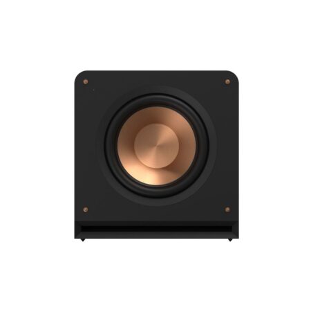 Image du caisson de basses klipsch rp-1400sw noir avec woofer 14 pouces et amplificateur intégré pour un son puissant et immersif.