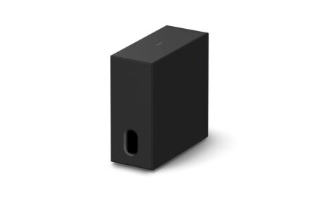Image du caisson de basse sony bravia theatre sub 8 sans fil noir avec design compact et basses puissantes pour système home cinéma immersif Sony.