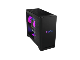 Unité centrale pc gaming lenovo Legion Tower 5i avec éclairage interne visible.