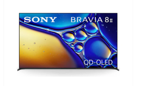 Téléviseur Sony Bravia 8 II affichant une image éclatante sur sa télévision qd-oled 4k ultra hd de 65 pouces.