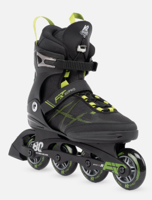 Le k2 f.i.t. 80 pro présenté de profil, mettant en avant son design ergonomique, son chausson confortable et sa platine absorbant les vibrations.