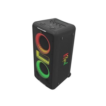 Image de l’enceinte sono DJ klipsch new york noir avec son puissant et design robuste pour performances et événements professionnels.