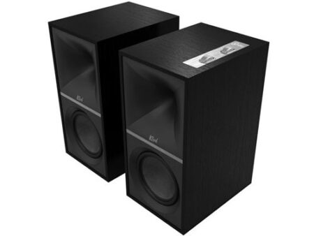 Image des enceintes connectées hi-fi klipsch the sevens noir vendues par paire avec son stéréo puissant et design élégant pour usage domestique.