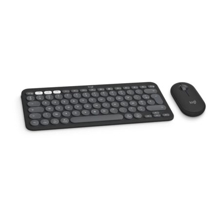 Pack duo sans fil bluetooth clavier souris logitech pebble 2 combo mac coloris blanc.