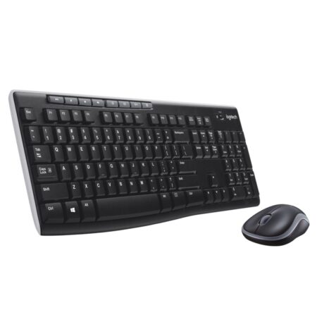 Pack complet sans fil noir clavier souris logitech mk270 avec nano-récepteur usb.