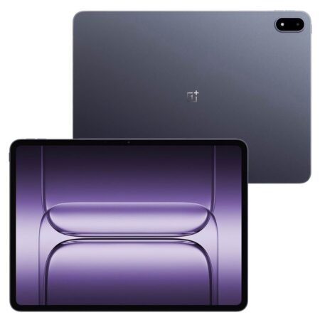 Tablette android oneplus pad 3 avec son large écran de 13,2 pouces affichant des couleurs vives.