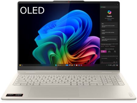 Ordinateur portable yoga slim 7x snapdragon x elite avec écran OLED tactile 14,5 pouces et design ultra fin Copilot+ PC Lenovo