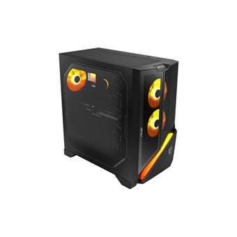 Tour fixe pc gaming msi MPG Infinite Z3 noire avec éclairage RGB Mystic Light et composants AMD Nvidia.