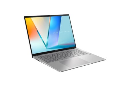 Ordinateur portable Asus Vivobook S16 16" OLED avec processeur AMD Ryzen 7 et 16 Go RAM.