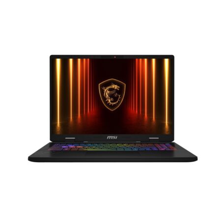 Image du MSI Crosshair 16 HX AI D2XWGKG-001FR, PC portable gaming avec écran 16 pouces QHD+ 240 Hz, processeur Intel® Core™ et carte graphique Nvidia.