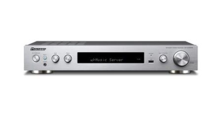 Image du pioneer stereo receiver sxs30dabs noir avec radio DAB, Bluetooth et connectivité multiple pour un son stéréo clair et puissant.