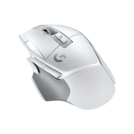 Souris gamer sans fil blanche nouvelle génération souris logitech g502 x lightspeed avec design ergonomique.