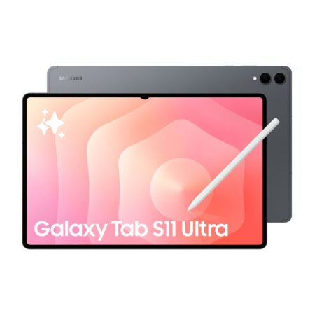 Tablette tactile samsung galaxy tab s11 ultra 14,6 wi-fi noir avec son stylet s pen posé à côté.