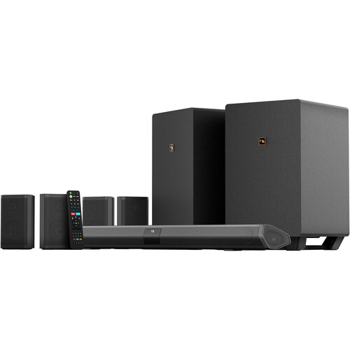 Image du système barre de son nakamichi shockwafe ultra 9.2 eARC 1300W avec double caisson et enceintes surround pour home cinéma immersif.