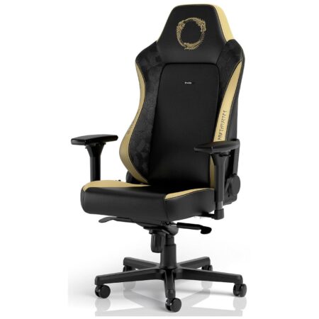 Un siège gamer noblechairs hero the elder scrolls online au design exclusif installé dans une pièce de jeu moderne.