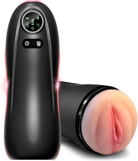 Image d’un masturbateur masculin LED couleur Nori compact en ABS et TPE, avec 9 vibrations et 4 niveaux de succion pour stimulation réaliste.