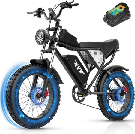 vélo électrique, fat bike, VAE, autonomie longue, batterie amovible, VTT électrique, double suspension, 7 vitesses, vélo tout terrain, mobilité urbaine