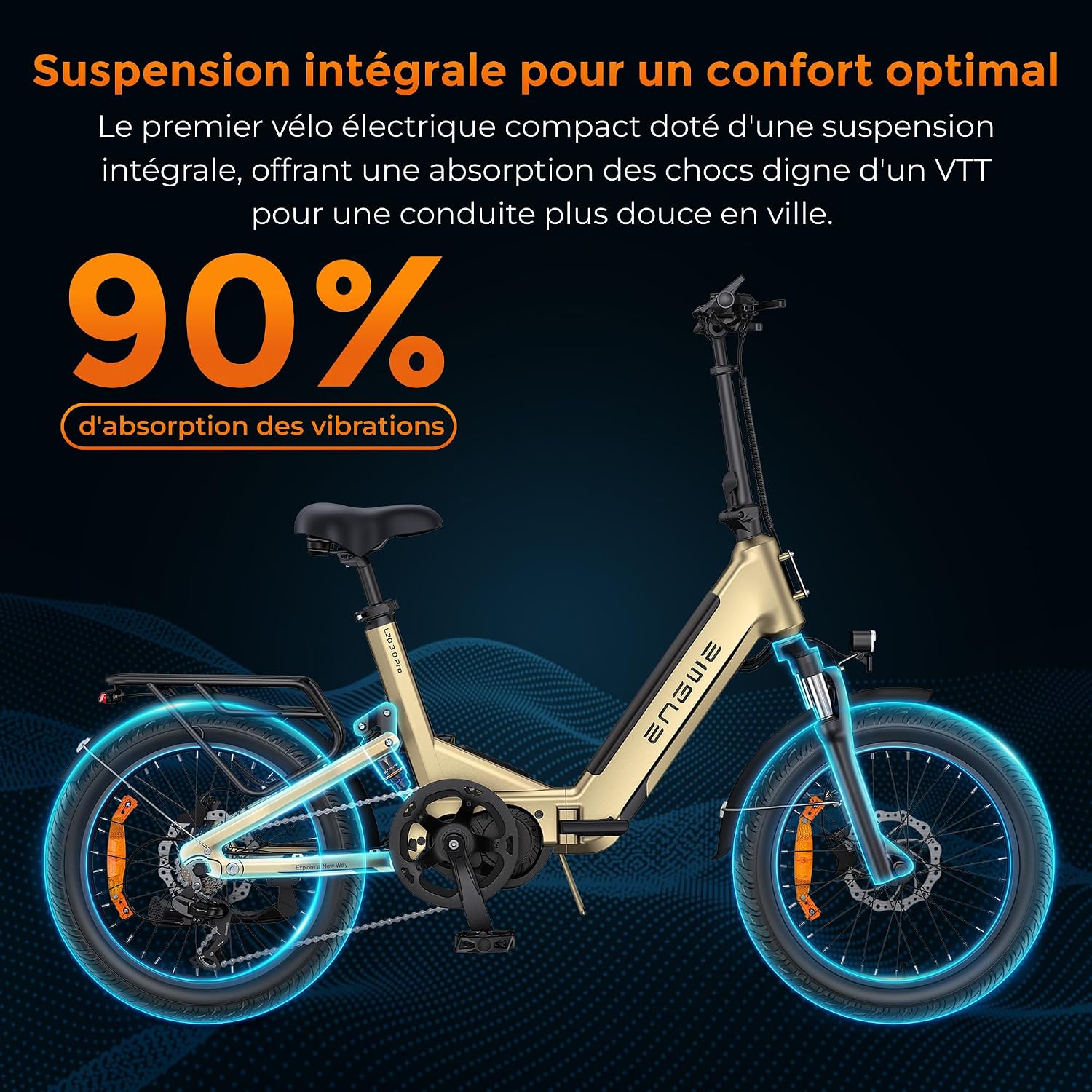 Vélo électrique ENGWE autonomie 160 km connecté – Image 4