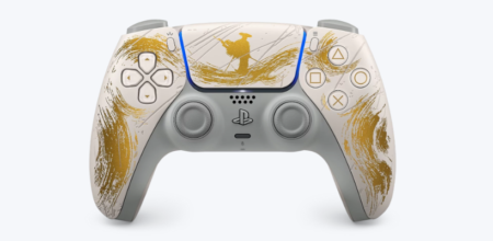 Manette Ghost of Yotei dorée édition limitée pour PlayStation 5 avec finition premium et design exclusif inspiré du jeu