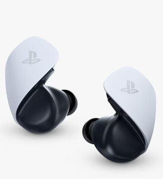 Écouteurs sans fil PULSE Explore pour PlayStation 5 avec étui de recharge et technologie audio immersive haute fidélité.