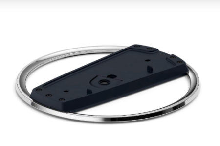 Image du socle vertical ps5 maintenant une console PS5 en position verticale, montrant un support stable et élégant pour setup gaming PlayStation.