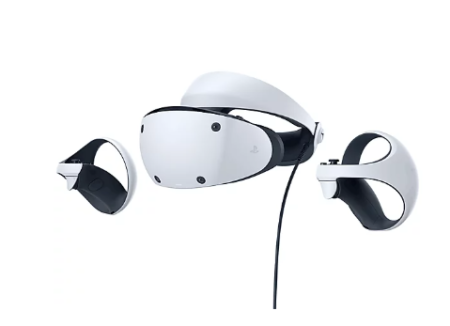 Casque de réalité virtuelle playstation vr2 affiché avec design moderne pour une immersion totale sur PS5 et expérience gaming avancée.