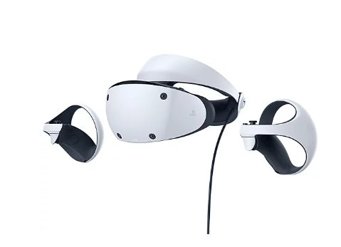 Casque de réalité virtuelle playstation vr2 affiché avec design moderne pour une immersion totale sur PS5 et expérience gaming avancée.