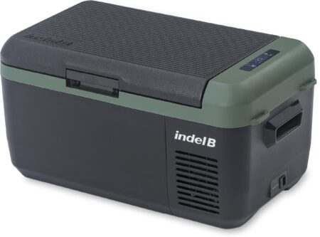 Réfrigérateur congélateur portable Indel B ITB32 de 32 litres avec compresseur, alimentation 12/24 V et prise allume-cigare pour voiture, camion et camping-car.